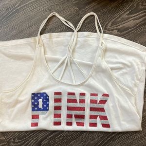 VS/pink tank top.